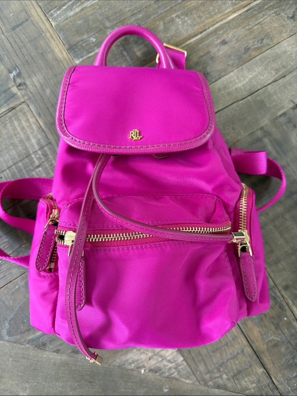 Ralph Lauren Pink Nylon Backpack - Picture 2 of 9